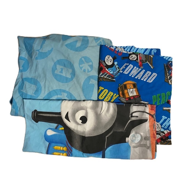 Thomas the Tank Engine Bedding Set Sheets Twin Fitted Flat Pillow Case Vintage - Picture 1 of 5
